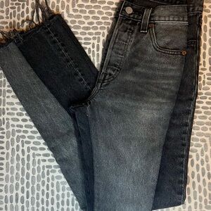 Women’s Black 2-tone Custom Levi’s 501 Jeans